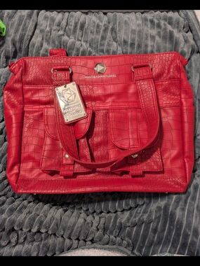 NWOT 2016 Handbag Of Holding Red Dragonscale Purse